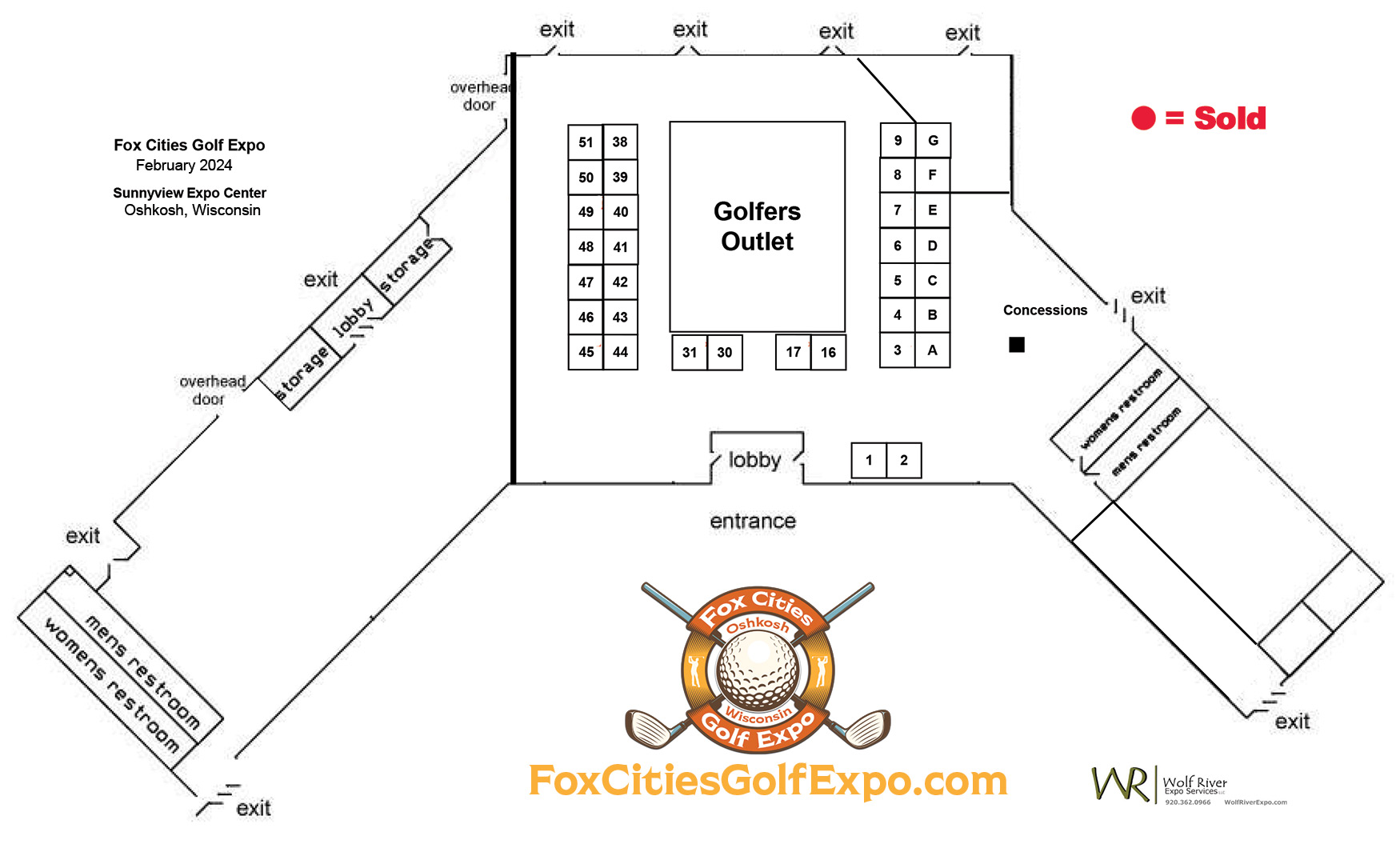 Exhibitor Info • Fox Cities Golf Expo Sunny View Expo Hall • Oshkosh WI
